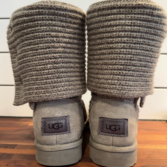 UGG Gray Classic Candy Sweater Boots Women's Size 9 - Picture 2 of 10